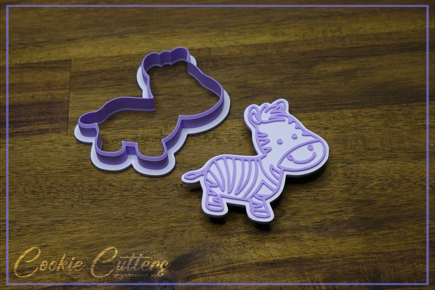 Cute Zebra Cookie Cutter/Stamp Embosser #JS6