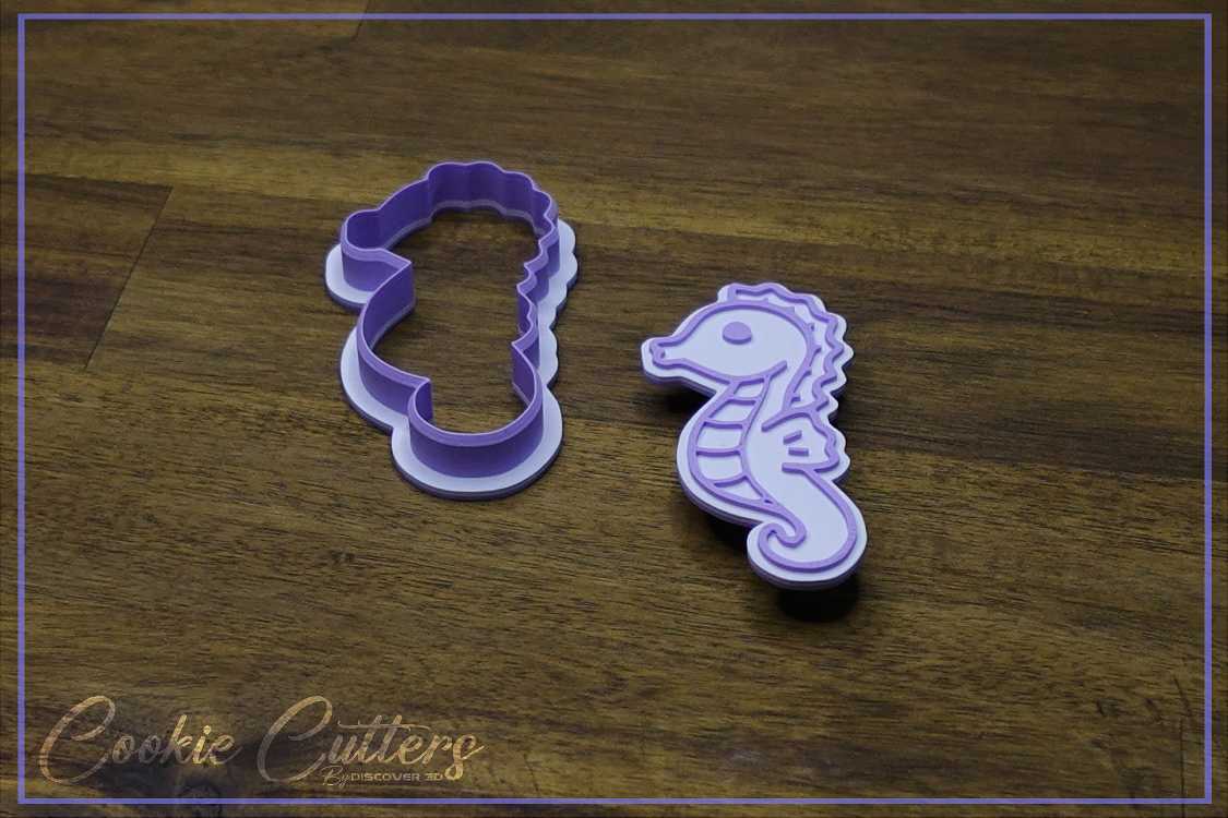 Seahorse Cookie Cutter/Stamp Embosser #UW2