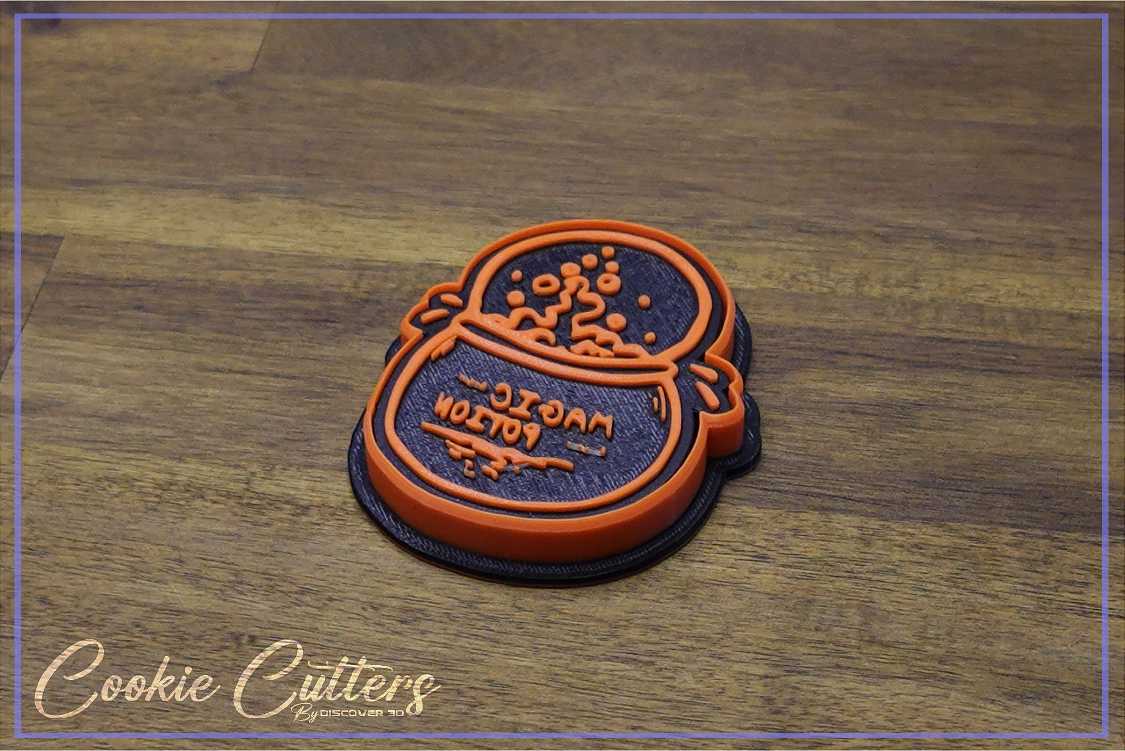 Halloween Potion Cauldron Cookie Cutter/Stamp Embosser #HW9