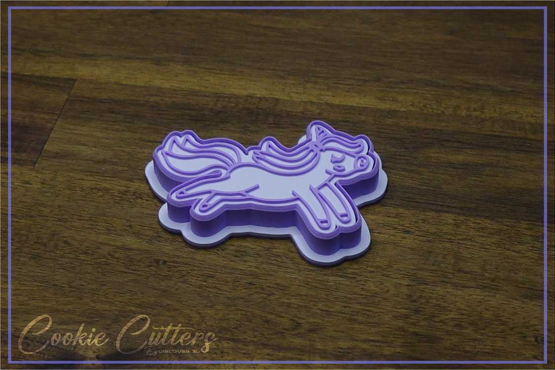 Unicorn Cookie Cutter/Stamp Embosser #1