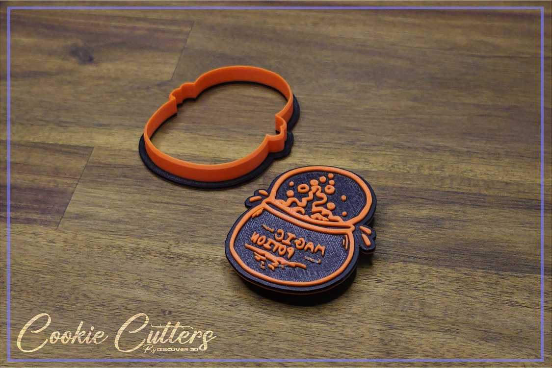 Halloween Potion Cauldron Cookie Cutter/Stamp Embosser #HW9