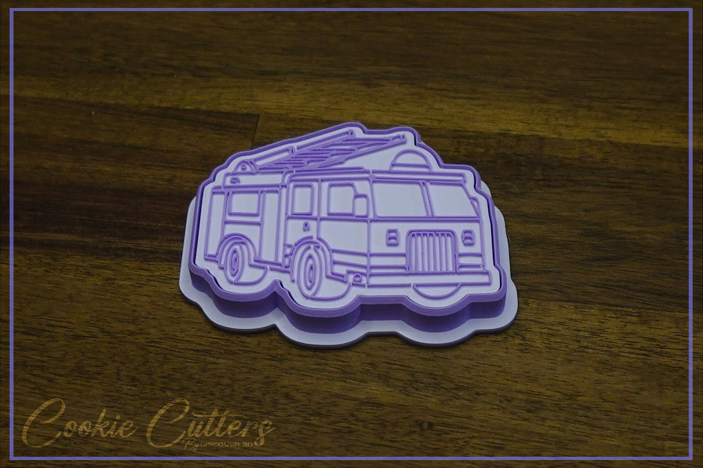 Fire Truck Engine Cookie Cutter/Stamp Embosser #CTT9