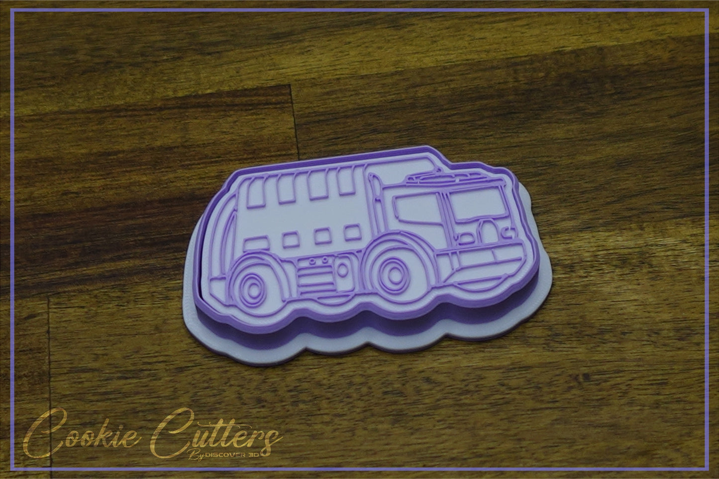 Garbage Truck/Bin Truck Cookie Cutter/Stamp Embosser #CTT11