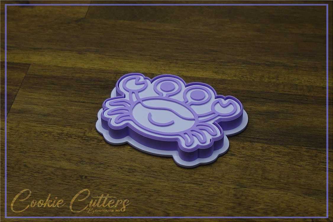 Crab Cookie Cutter/Stamp Embosser #UW3