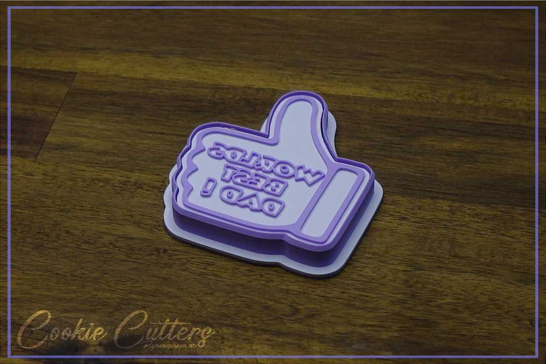 Worlds Best Dad Cookie Cutter/Stamp Embosser #FD2