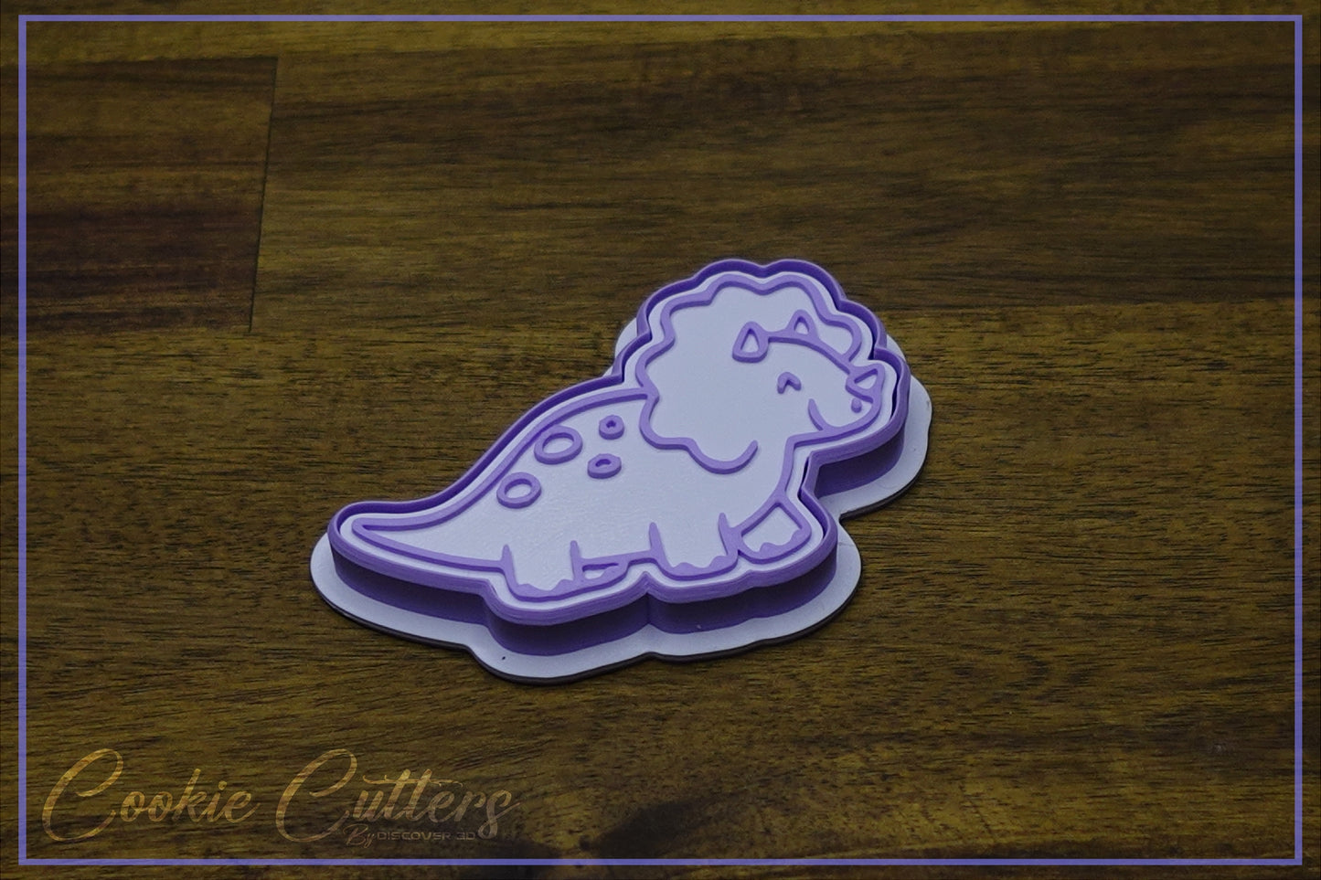Triceratops Dinosaur Cookie Cutter/Stamp Embosser #D2