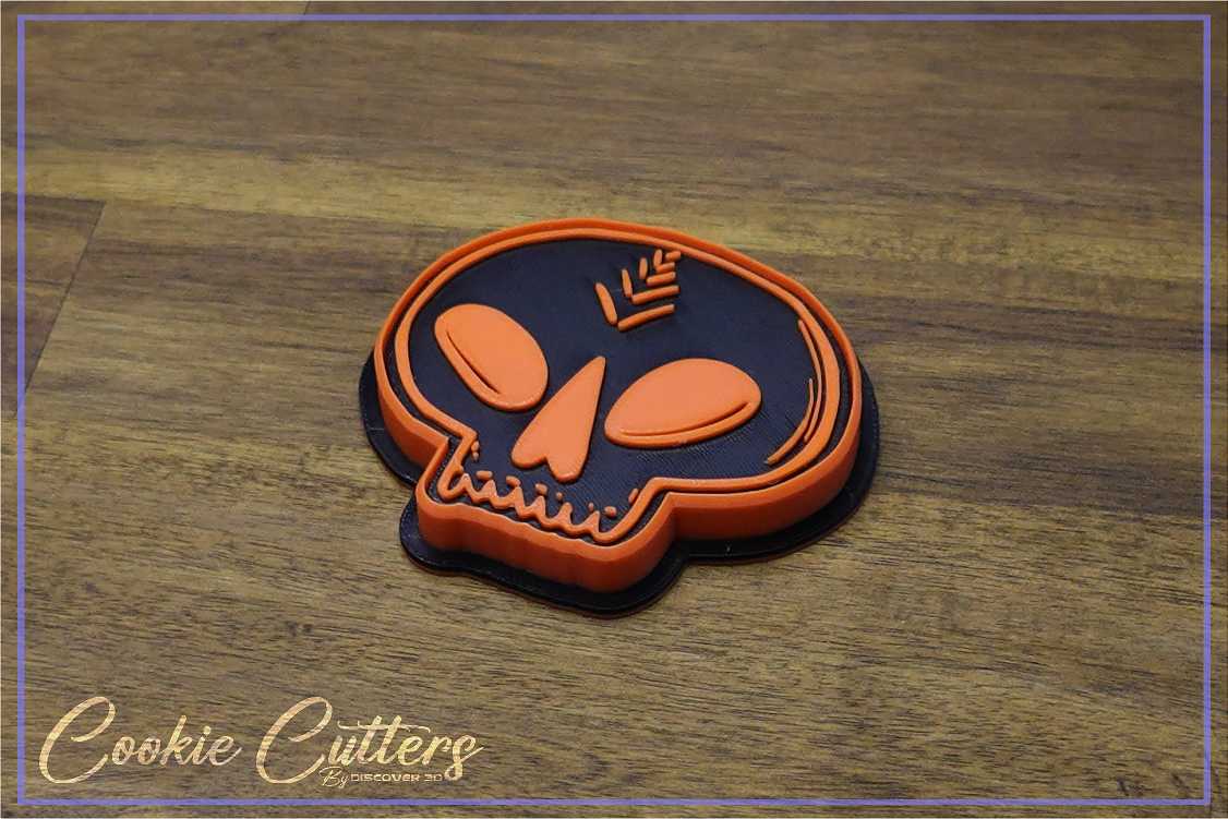 Halloween Spooky Skull Cookie Cutter/Stamp Embosser #HW11