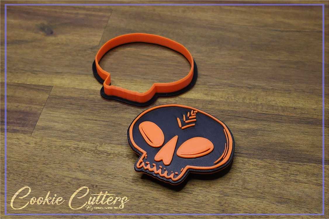 Halloween Spooky Skull Cookie Cutter/Stamp Embosser #HW11