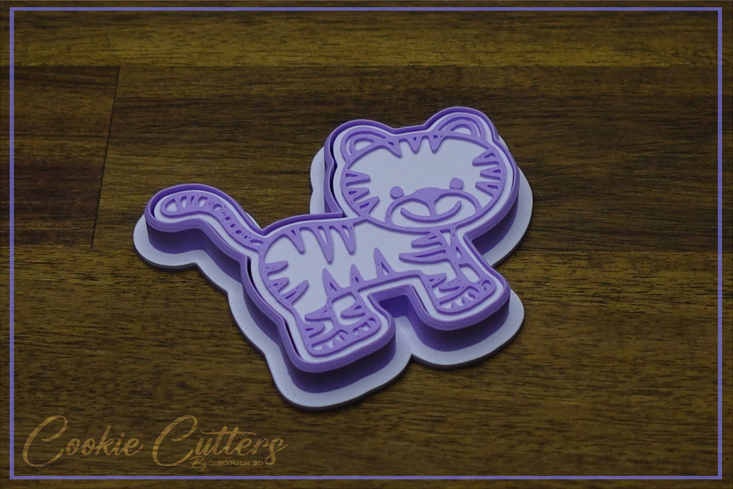 Cute Tiger Cat Cookie Cutter/Stamp Embosser #JS2