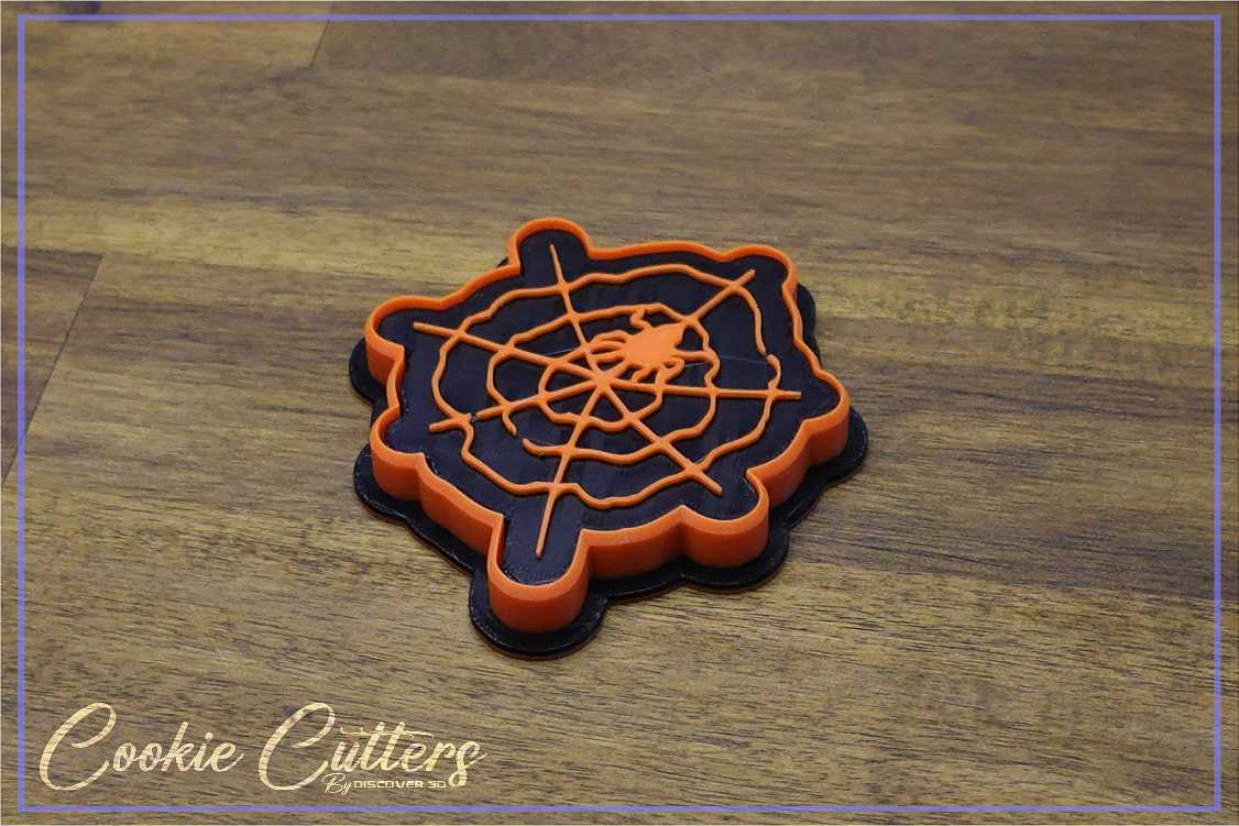 Halloween Spider Web Cookie Cutter/Stamp Embosser #HW10