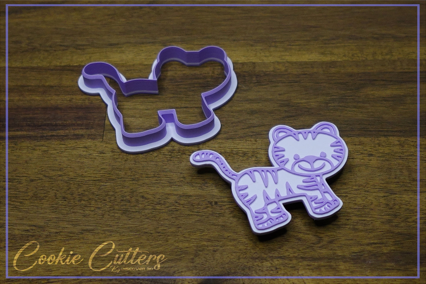 Cute Tiger Cat Cookie Cutter/Stamp Embosser #JS2