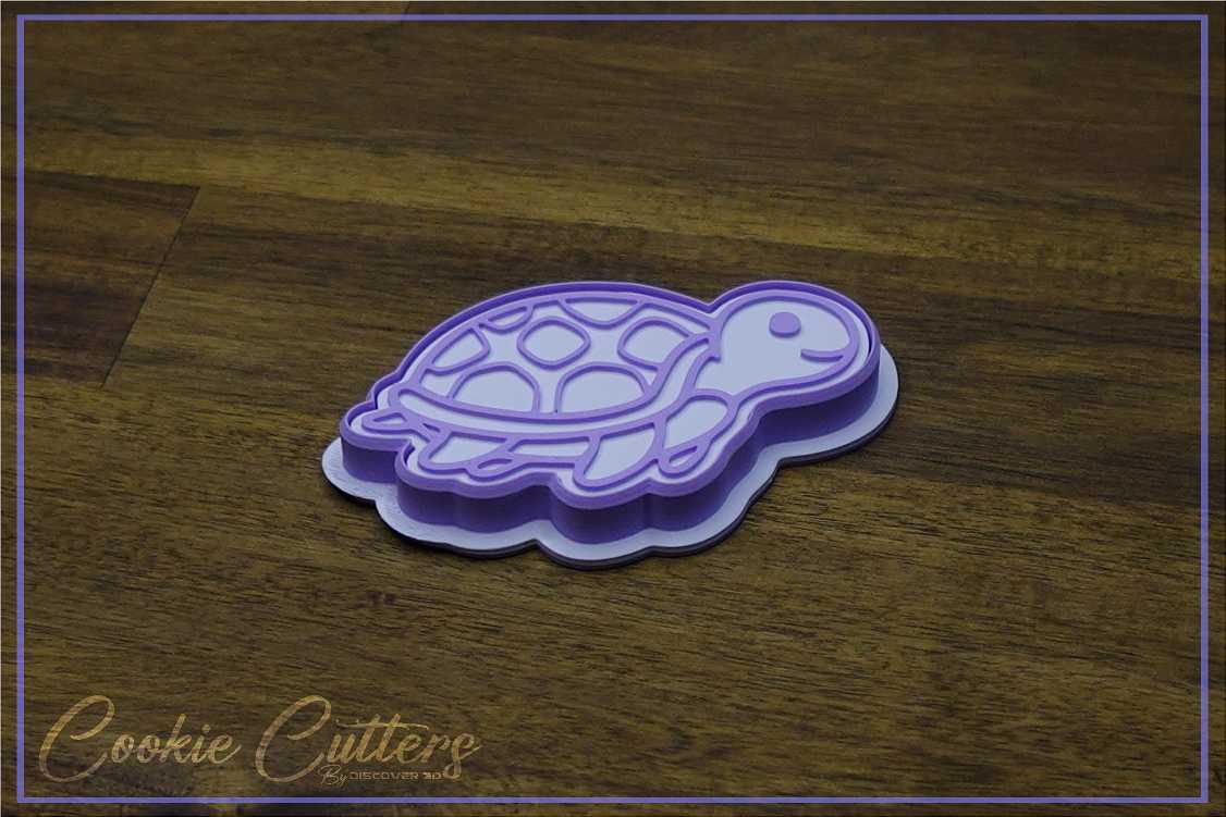 Turtle Cookie Cutter/Stamp Embosser #UW5