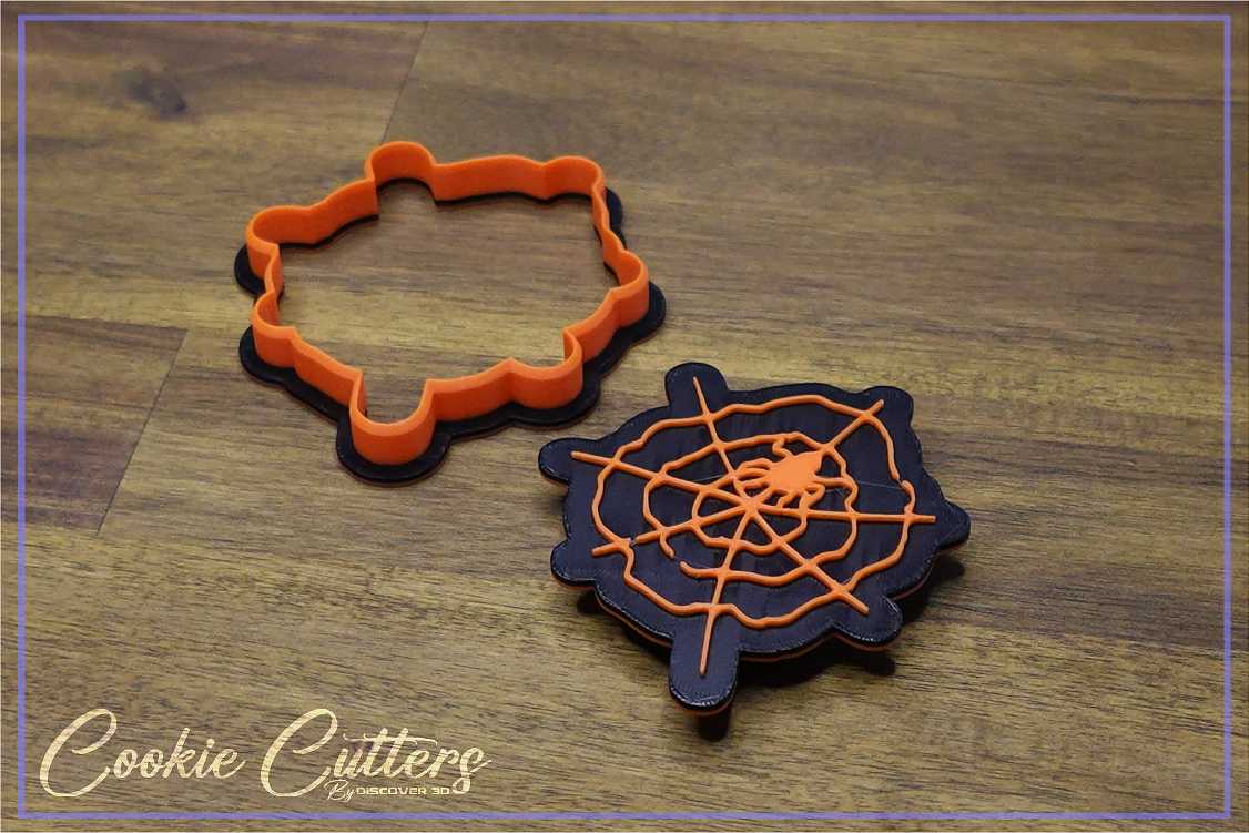 Halloween Spider Web Cookie Cutter/Stamp Embosser #HW10