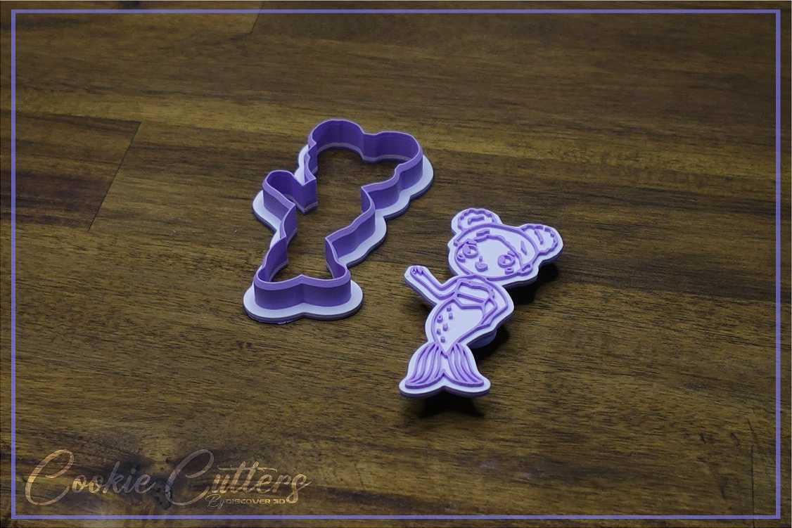 Mermaid Cookie Cutter/Stamp Embosser #3