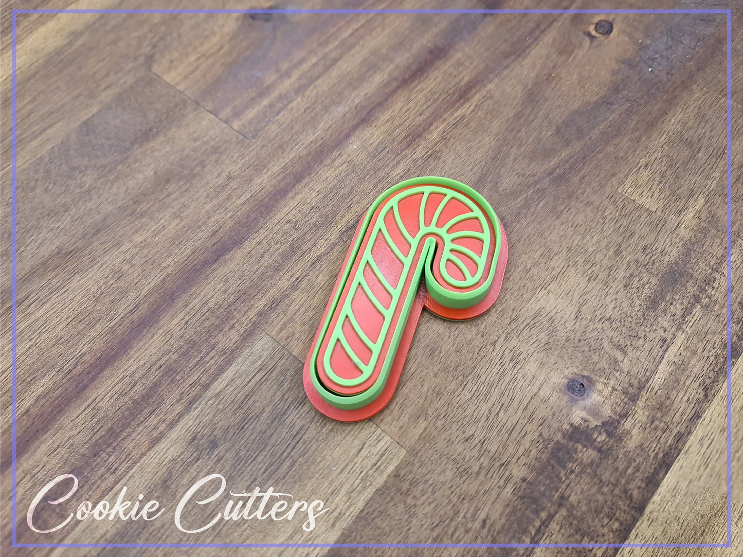 Christmas Candy Cane Cookie Cutter/Stamp Embosser