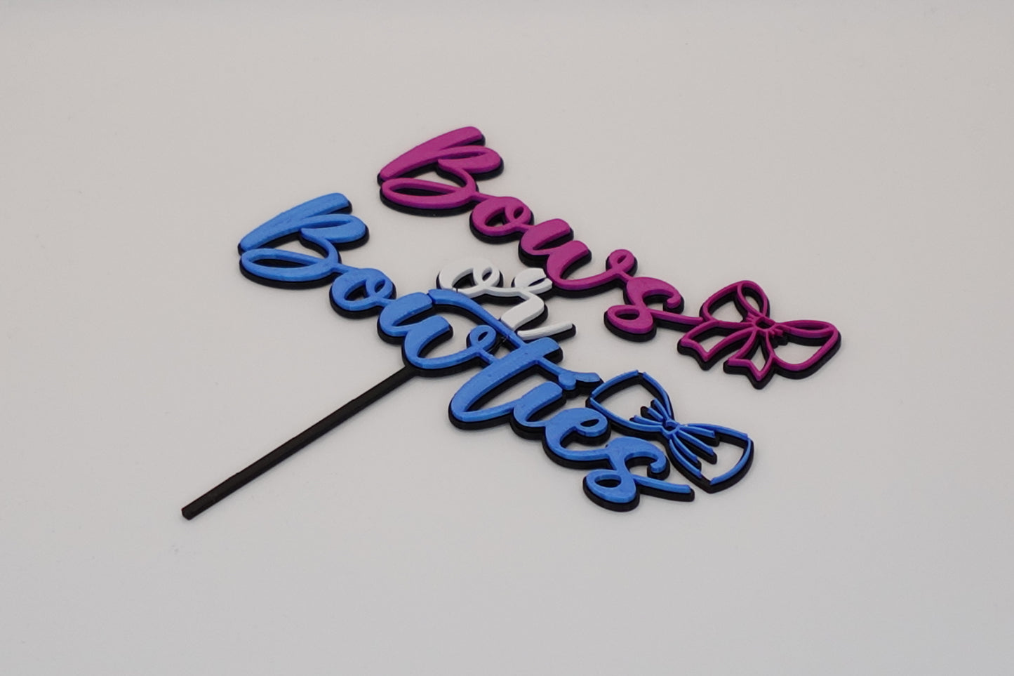 Cake Topper Gender Reveal - Bows or Bowties