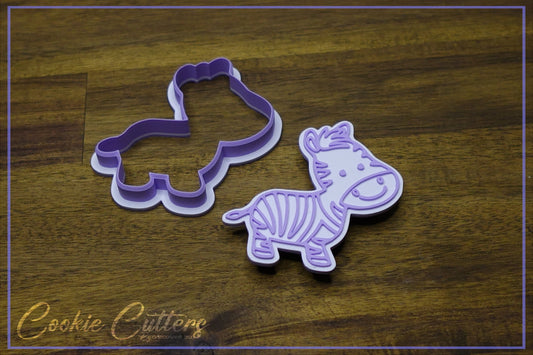 Cute Zebra Cookie Cutter/Stamp Embosser #JS6