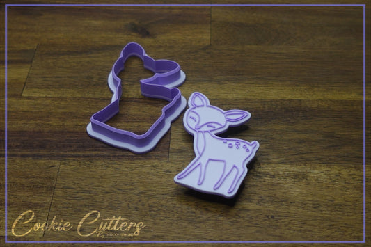 Cute Baby Deer Bambi Woodland Animal Themed Cookie Cutter/Stamp Embosser #WA14