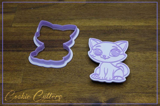 Cat Animal Cookie Cutter/Stamp Embosser #FA3