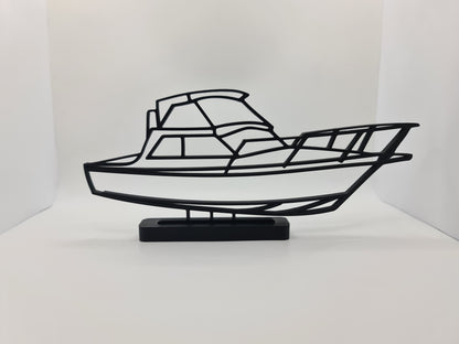 Boat Line Art - Bertram 25 Inspired