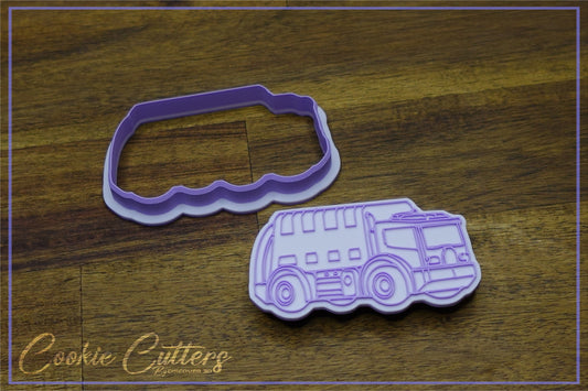 Garbage Truck/Bin Truck Cookie Cutter/Stamp Embosser #CTT11