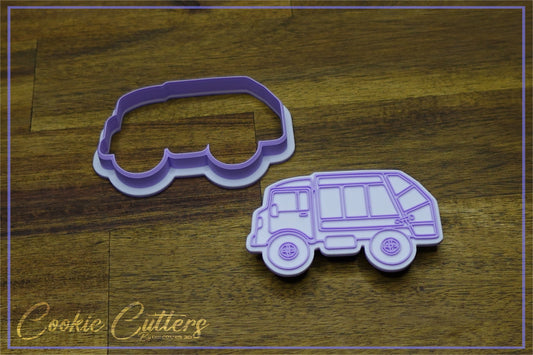 Garbage Truck/Bin Truck Cookie Cutter/Stamp Embosser #CTT10