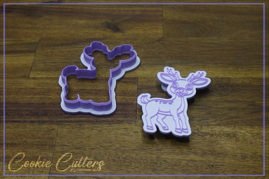Reindeer Woodland Animal Themed Cookie Cutter/Stamp Embosser #WA4