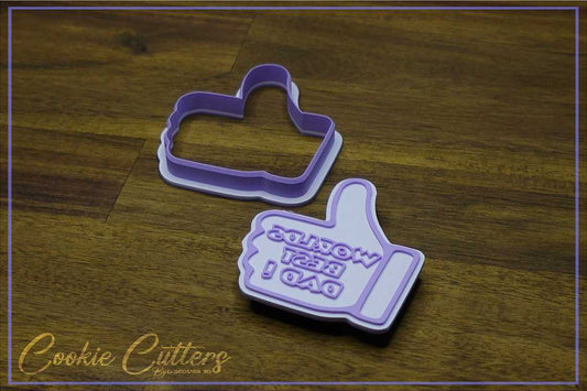 Worlds Best Dad Cookie Cutter/Stamp Embosser #FD2