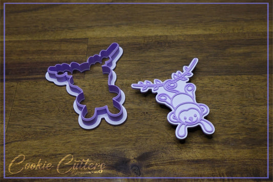 Hanging Monkey Cookie Cutter/Stamp Embosser #JS1