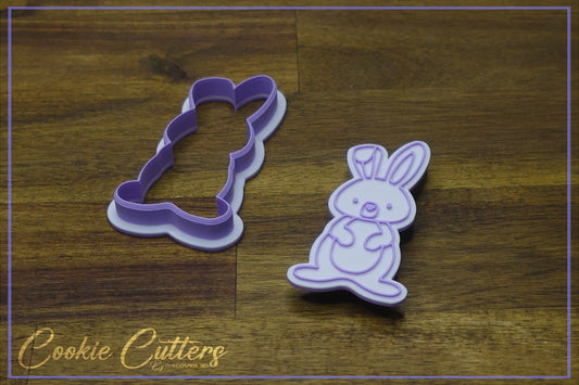 Bunny Rabbit Woodland Animal Themed Cookie Cutter/Stamp Embosser #WA13