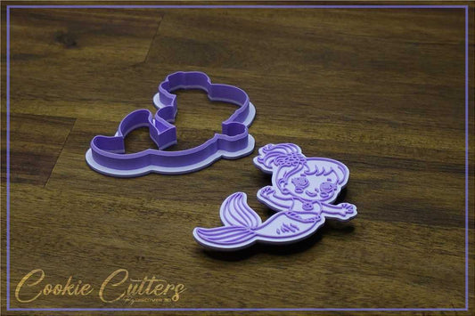 Mermaid Cookie Cutter/Stamp Embosser #1