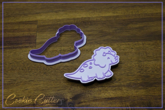 Triceratops Dinosaur Cookie Cutter/Stamp Embosser #D2