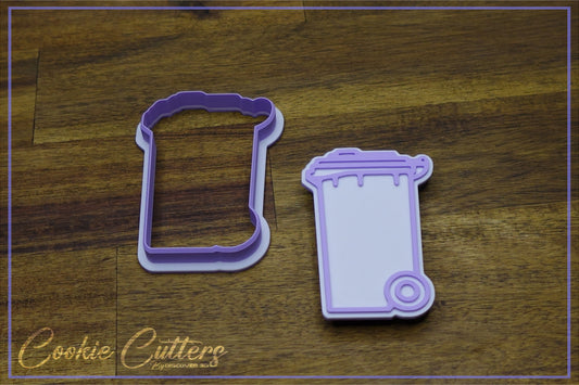 Wheelie Bin Cookie Cutter/Stamp Embosser #MISC1