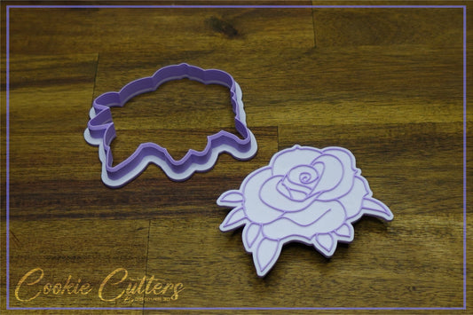 Rose Flower Cookie Cutter/Stamp Embosser #FL4