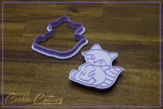 Raccoon Woodland Animal Themed Cookie Cutter/Stamp Embosser #WA5