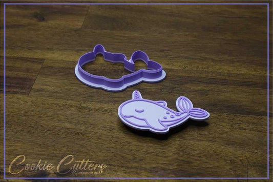 Whale Unicorn Cookie Cutter/Stamp Embosser #UW6