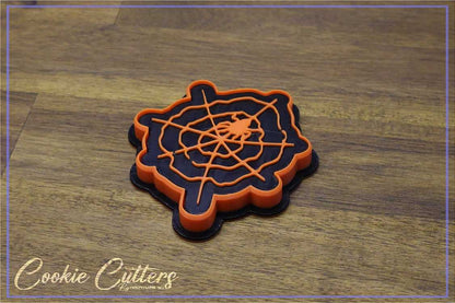 Halloween Spider Web Cookie Cutter/Stamp Embosser #HW10
