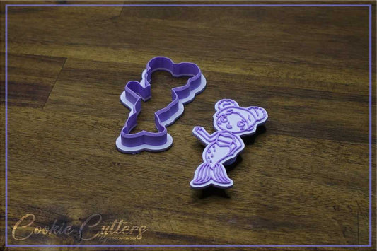 Mermaid Cookie Cutter/Stamp Embosser #3