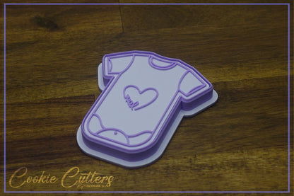 Baby Jump Suit Onesie Love Heart Cookie Cutter/Stamp Embosser #BN4