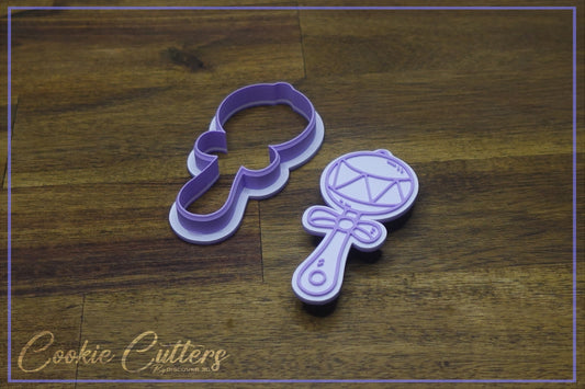 Baby Rattle Cookie Cutter/Stamp Embosser #BN7