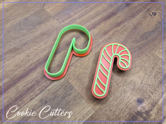 Christmas Candy Cane Cookie Cutter/Stamp Embosser