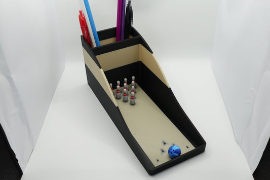 Bowling 10 Pin Themed Desk Organiser/Pen Holder
