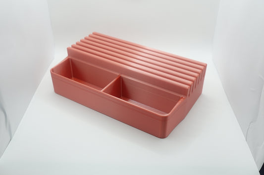 Quilters & Sewing Ruler/Stencil Holder 6 Slot With Storage