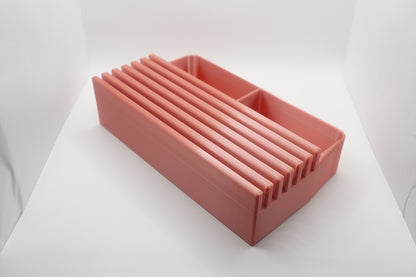 Quilters & Sewing Ruler/Stencil Holder 6 Slot With Storage