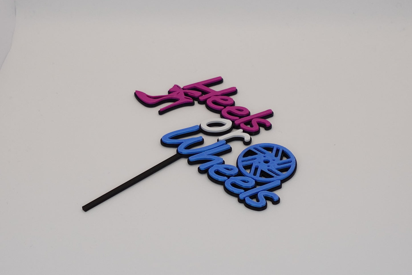 Cake Topper Gender Reveal - Heels or Wheels