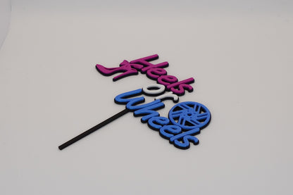 Cake Topper Gender Reveal - Heels or Wheels