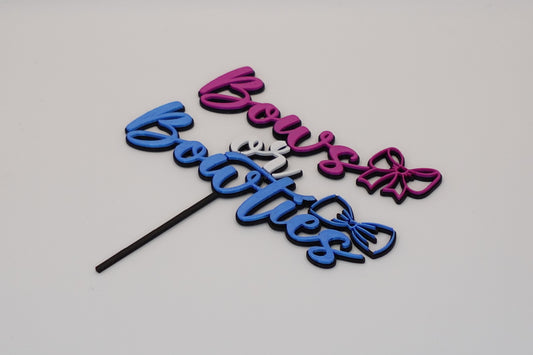 Cake Topper Gender Reveal - Bows or Bowties
